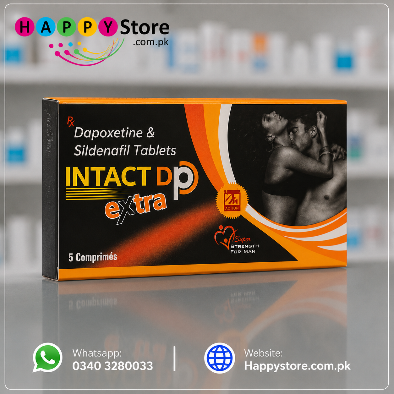 Intact Dp Extra Dapoxetine 60mg and Slidenafil 100mg Tablets In Pakistan