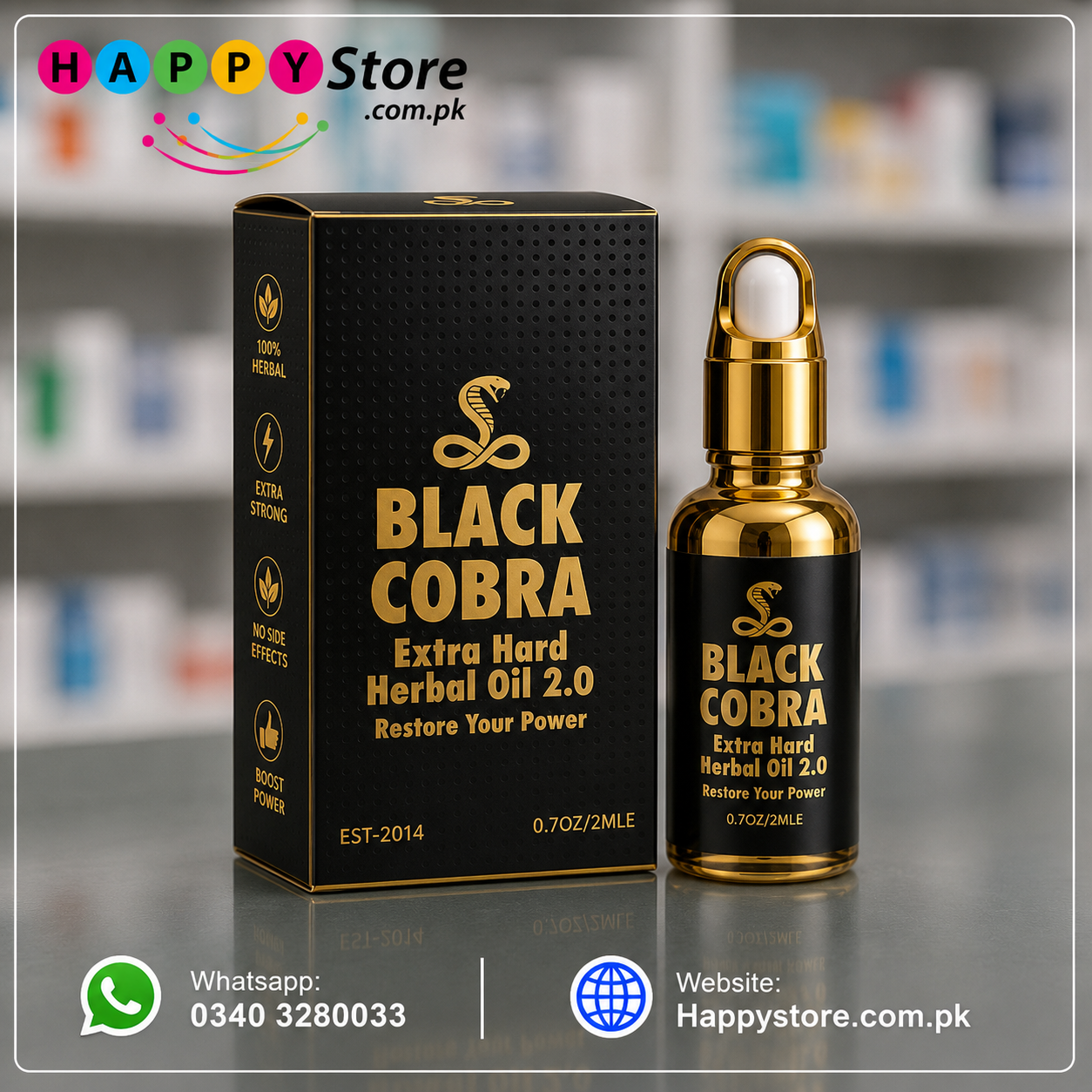 Black Cobra Extra Hard herbal OiL 2.0 In Pakistan
