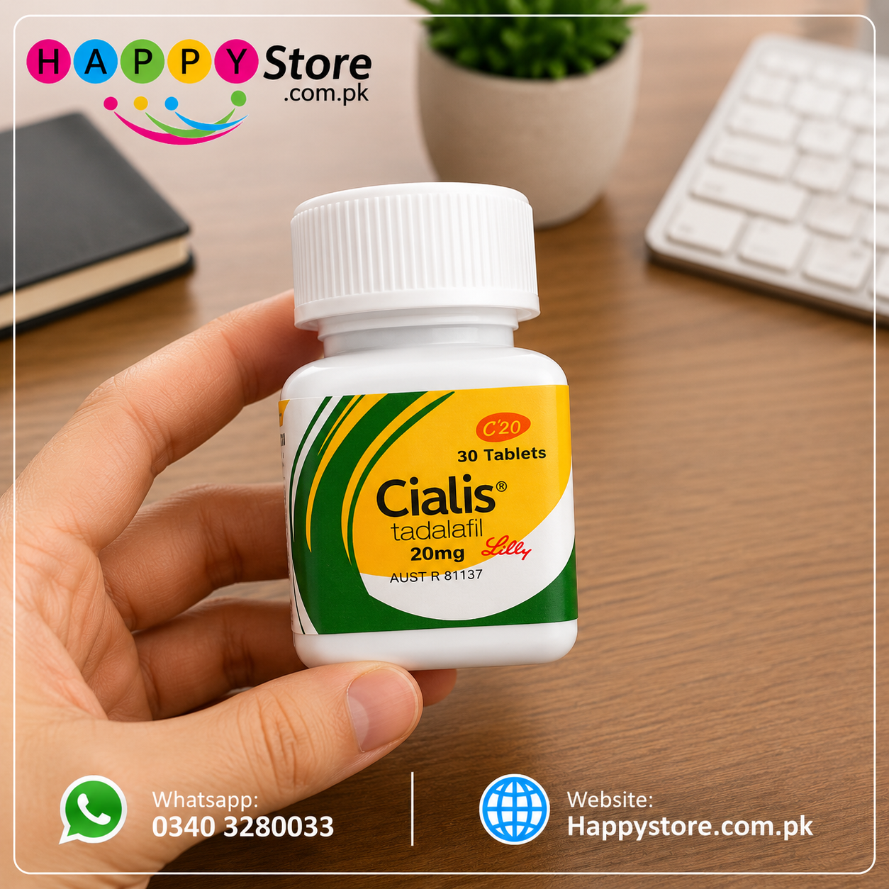 Cialis Tadalafil 20mg 30 Tablets In Pakistan