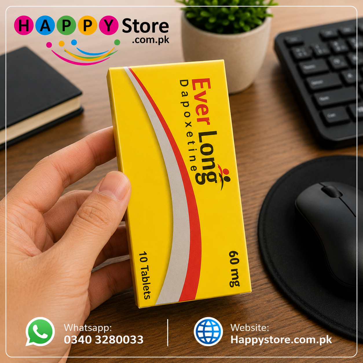 Everlong Dapoxetine 60mg 10 Tablets In Pakistan