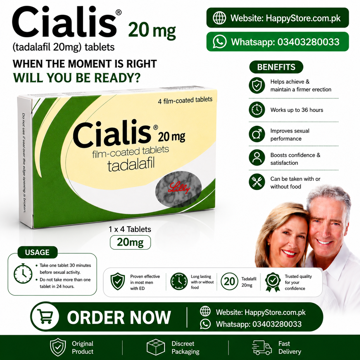 Cialis 20mg 4 Tablets In Pakistan