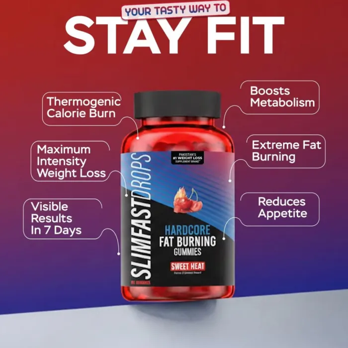 Slim Fast Drops Hardcore Fat Burning Gummies In Pakistan